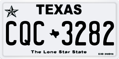 TX license plate CQC3282