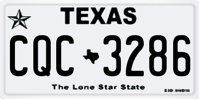 TX license plate CQC3286