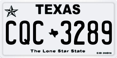 TX license plate CQC3289