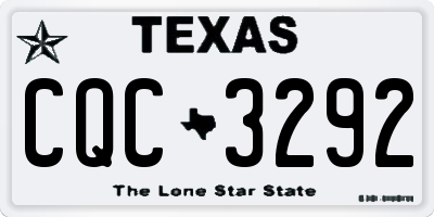 TX license plate CQC3292