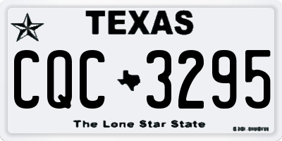 TX license plate CQC3295