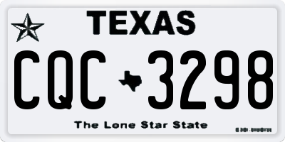 TX license plate CQC3298