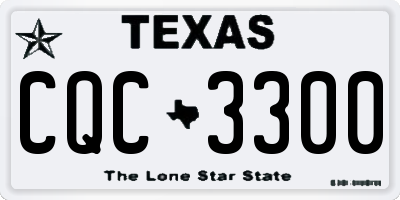 TX license plate CQC3300