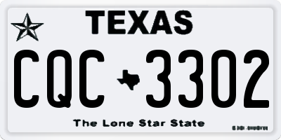 TX license plate CQC3302