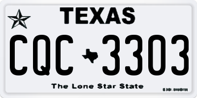 TX license plate CQC3303