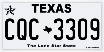 TX license plate CQC3309