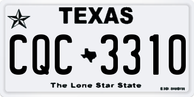 TX license plate CQC3310