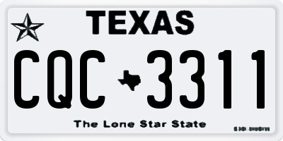 TX license plate CQC3311