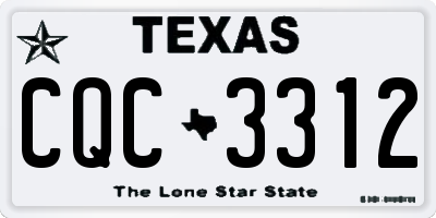 TX license plate CQC3312
