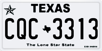 TX license plate CQC3313
