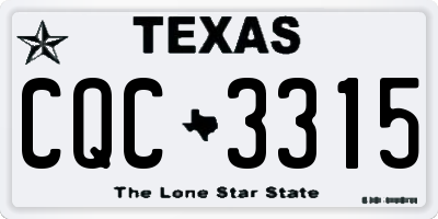 TX license plate CQC3315