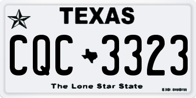 TX license plate CQC3323