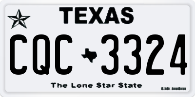 TX license plate CQC3324