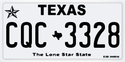 TX license plate CQC3328