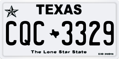 TX license plate CQC3329