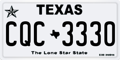 TX license plate CQC3330