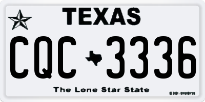 TX license plate CQC3336