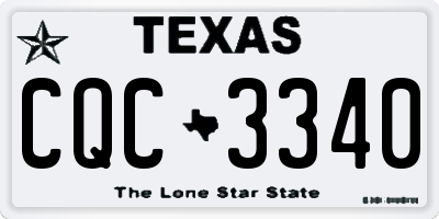 TX license plate CQC3340
