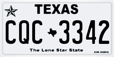 TX license plate CQC3342