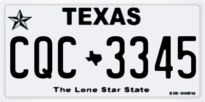 TX license plate CQC3345