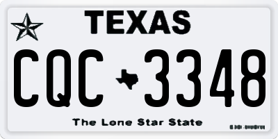TX license plate CQC3348