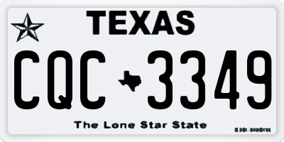 TX license plate CQC3349