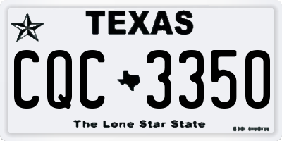 TX license plate CQC3350