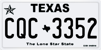 TX license plate CQC3352