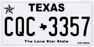 TX license plate CQC3357