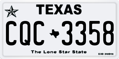 TX license plate CQC3358