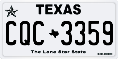 TX license plate CQC3359
