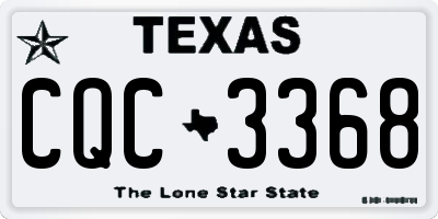TX license plate CQC3368