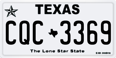 TX license plate CQC3369