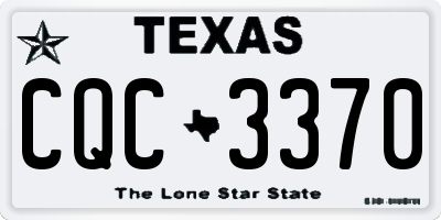 TX license plate CQC3370