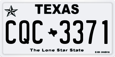 TX license plate CQC3371
