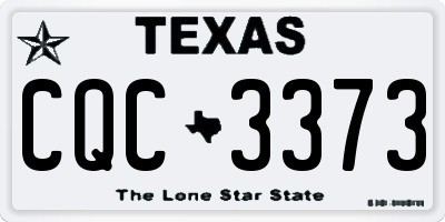 TX license plate CQC3373