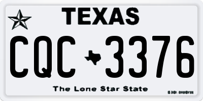 TX license plate CQC3376