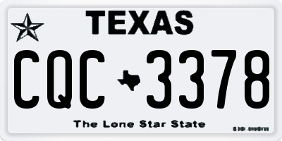 TX license plate CQC3378