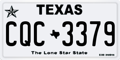 TX license plate CQC3379