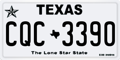 TX license plate CQC3390