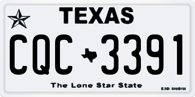 TX license plate CQC3391