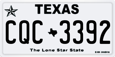 TX license plate CQC3392