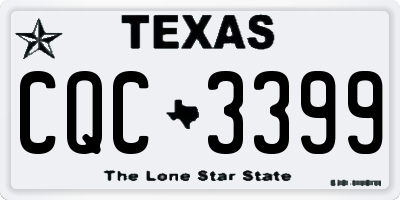 TX license plate CQC3399