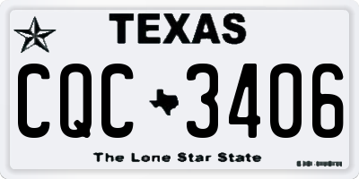 TX license plate CQC3406