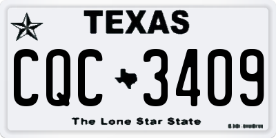 TX license plate CQC3409