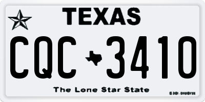 TX license plate CQC3410