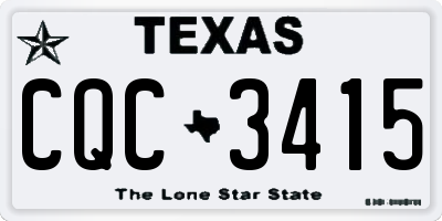 TX license plate CQC3415