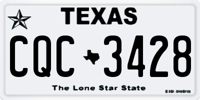 TX license plate CQC3428