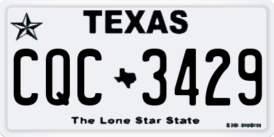 TX license plate CQC3429
