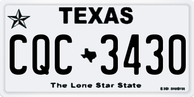 TX license plate CQC3430